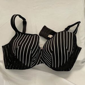 Black w/ White Strip Bra